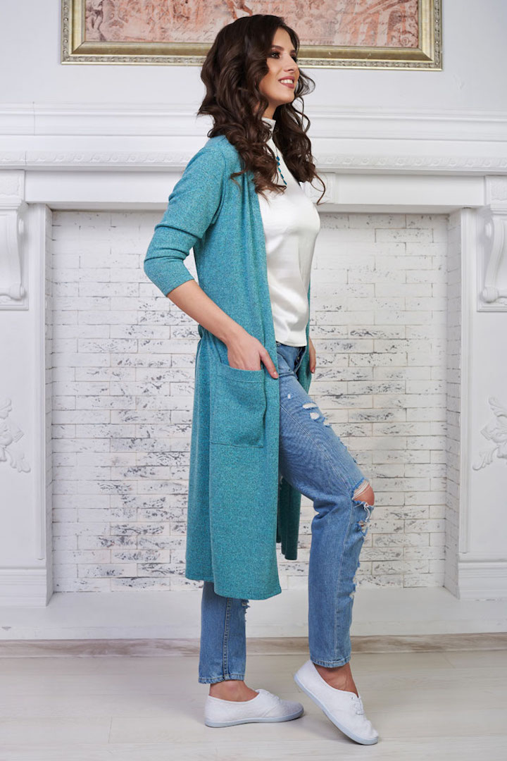 Фото товара 16207, длинный кардиган